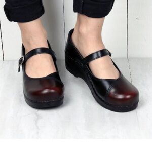 Sanita Clare Mary Jane Clog Bordeaux 38/7